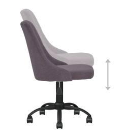 Chaise pivotante de bureau Taupe Tissu