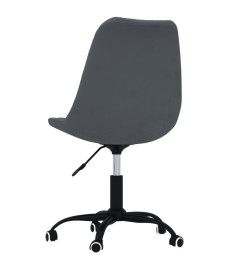 Chaise pivotante de salle à manger Gris foncé Tissu