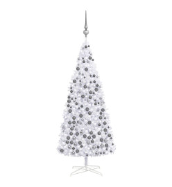 Arbre de Noël artificiel avec LED et boules 400 cm Blanc