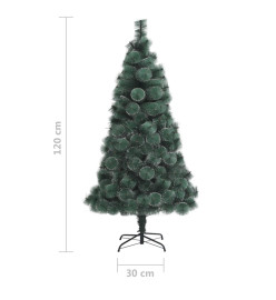 Arbre de Noël artificiel avec LED et boules Vert 120 cm PVC PE