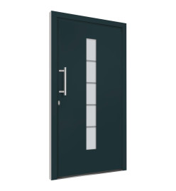 Porte d'entrée Aluminium et PVC Anthracite 110x210 cm