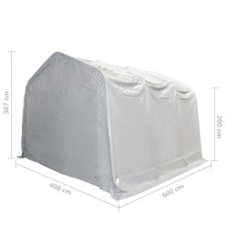 Tente de rangement PVC 550 g/m² 4x6 m Blanc