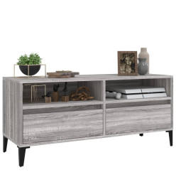 Meuble TV sonoma gris 100x34,5x44,5 cm bois d'ingénierie