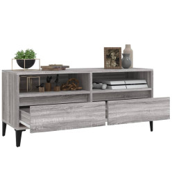 Meuble TV sonoma gris 100x34,5x44,5 cm bois d'ingénierie