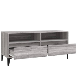 Meuble TV sonoma gris 100x34,5x44,5 cm bois d'ingénierie