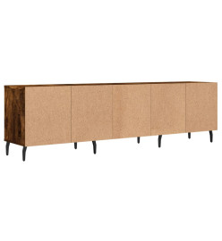 Meuble TV chêne fumé 150x30x44,5 cm bois d'ingénierie