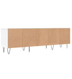 Meuble TV blanc 150x30x44,5 cm bois d'ingénierie