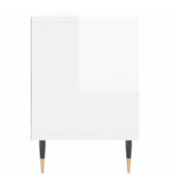 Meuble TV blanc brillant 150x30x44,5 cm bois d'ingénierie