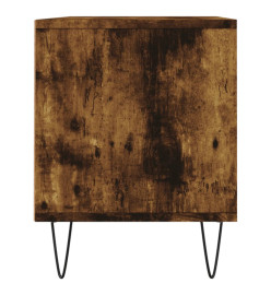 Meuble TV chêne fumé 100x34,5x44,5 cm bois d'ingénierie