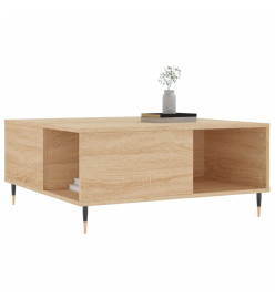 Table basse chêne sonoma 80x80x36,5 cm bois d'ingénierie