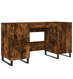 Bureau chêne fumé 140x50x75 cm bois d'ingénierie