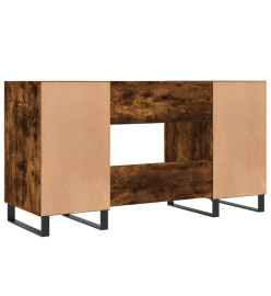 Bureau chêne fumé 140x50x75 cm bois d'ingénierie