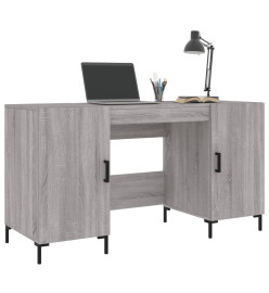 Bureau sonoma gris 140x50x75 cm bois d'ingénierie