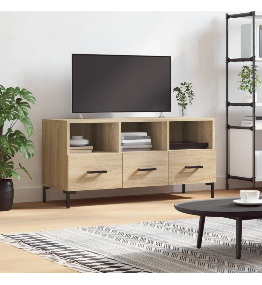 Meuble TV chêne sonoma 102x36x50 cm bois d'ingénierie