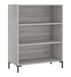 Bibliothèque sonoma gris 69,5x32,5x90 cm bois d'ingénierie