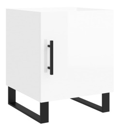 Tables de chevet 2 pcs blanc brillant 40x40x50 cm