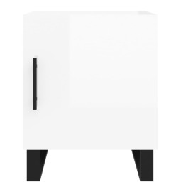 Tables de chevet 2 pcs blanc brillant 40x40x50 cm