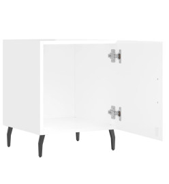 Tables de chevet 2 pcs blanc brillant 40x40x50 cm