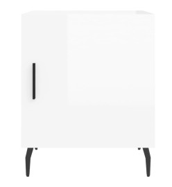 Tables de chevet 2 pcs blanc brillant 40x40x50 cm