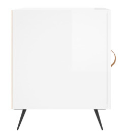 Tables de chevet 2 pcs blanc brillant 40x40x50 cm