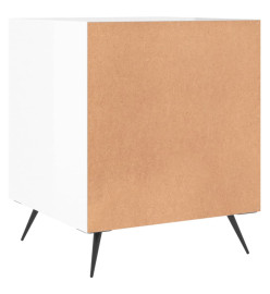 Tables de chevet 2 pcs blanc brillant 40x40x50 cm