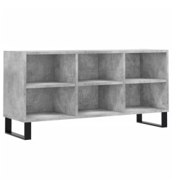 Meuble TV gris béton 103,5x30x50 cm bois d'ingénierie