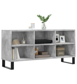 Meuble TV gris béton 103,5x30x50 cm bois d'ingénierie