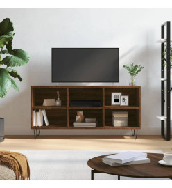 Meuble TV chêne marron 103,5x30x50 cm bois d'ingénierie