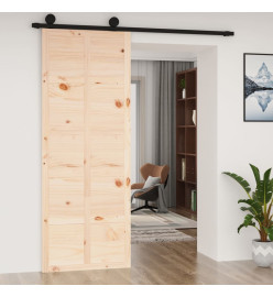 Porte de grange 80x1,8x214 cm Bois massif de pin