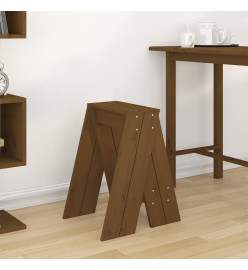 Tabourets lot de 2 marron miel 40x40x60 cm bois massif de pin