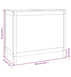 Boîte à linge Marron miel 88,5x44x76 cm Bois massif de pin
