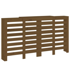 Cache-radiateur Marron miel 210x21x85 cm Bois massif de pin