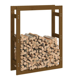 Support de bois de chauffage Marron miel 80x25x100cm Pin massif