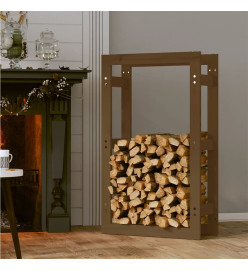 Support de bois de chauffage Marron miel 60x25x100 cm Bois pin