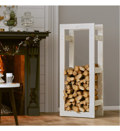 Support pour bois de chauffage Blanc 41x25x100 cm Bois de pin