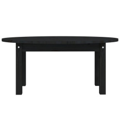 Table basse Noir 80x40x35 cm Bois massif de pin