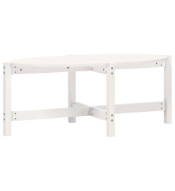 Table basse Blanc 118x63x45 cm Bois massif de pin