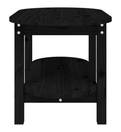 Table basse Noir 80x45x45 cm Bois massif de pin