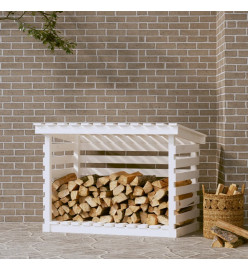 Support pour bois de chauffage Blanc 108x73x79 cm Bois de pin