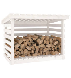 Support pour bois de chauffage Blanc 108x73x79 cm Bois de pin