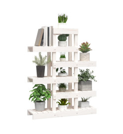 Support à plantes Blanc 85x25x109,5 cm Bois massif de pin