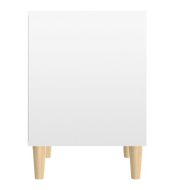 Tables de chevet 2 pcs Blanc brillant 40x35x50 cm