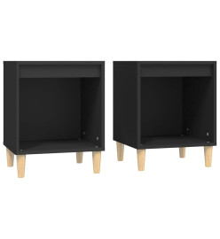 Tables de chevet 2 pcs Noir 40x35x50 cm