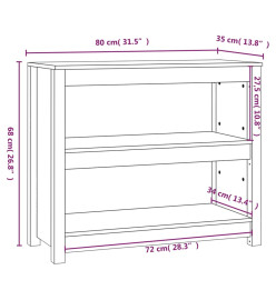 Bibliothèque Gris 80x35x68 cm Bois de pin massif