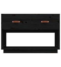 Meuble TV Noir 90x40x60 cm Bois de pin massif