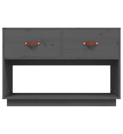 Meuble TV Gris 90x40x60 cm Bois de pin massif