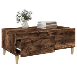 Table basse Chêne fumé 90x50x36,5 cm Bois d'ingénierie