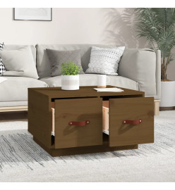 Table basse Marron miel 60x53x35 cm Bois massif de pin