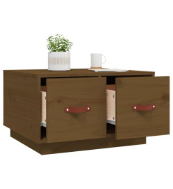 Table basse Marron miel 60x53x35 cm Bois massif de pin