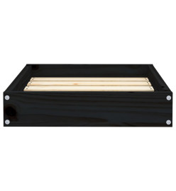 Lit pour chien Noir 51,5x44x9 cm Bois de pin solide